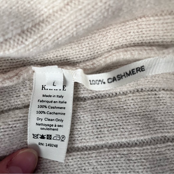 Khaite Esmerelda Magnolia Short Sleeve Cashmere Sweater NWT - Picture 6 of 9